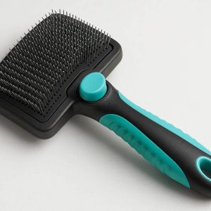 Self Cleaning Slicker Brush For Dogs And Cats To Remove Loose Undercoat And Tangled Fur Easily