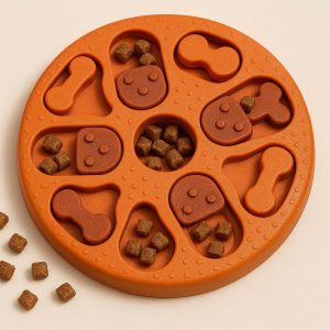 Treat Dispensing Rubber Puzzle Toy For Dogs To Improve Intelligence And Slow Down Fast Eating