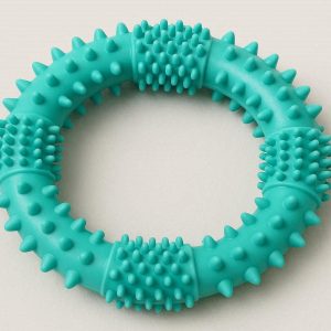 Dental Care Rubber Ring Toy For Puppies With Soft Nubs For Teething Relief And Healthy Gums