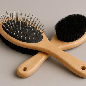Double Sided Pet Pin And Bristle Brush For Daily Deshedding And Polishing All Hair Types